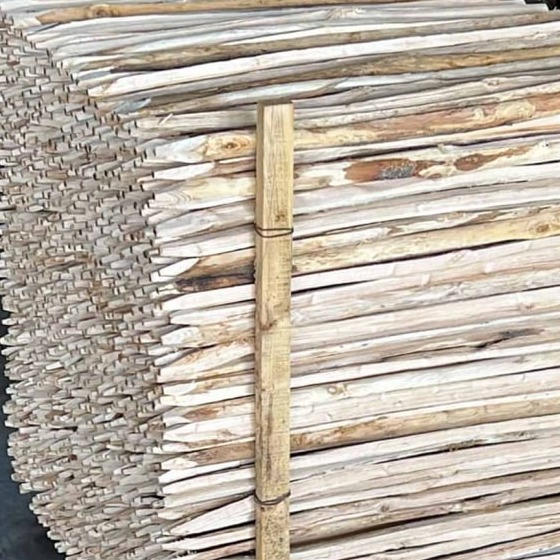 Einzelstaketen: Gespaltene Staketenzaun Einzelstaketen aus Kastanienholz natürlich, naturbelassen und beständig! 100, 120 und 150 cm hoch